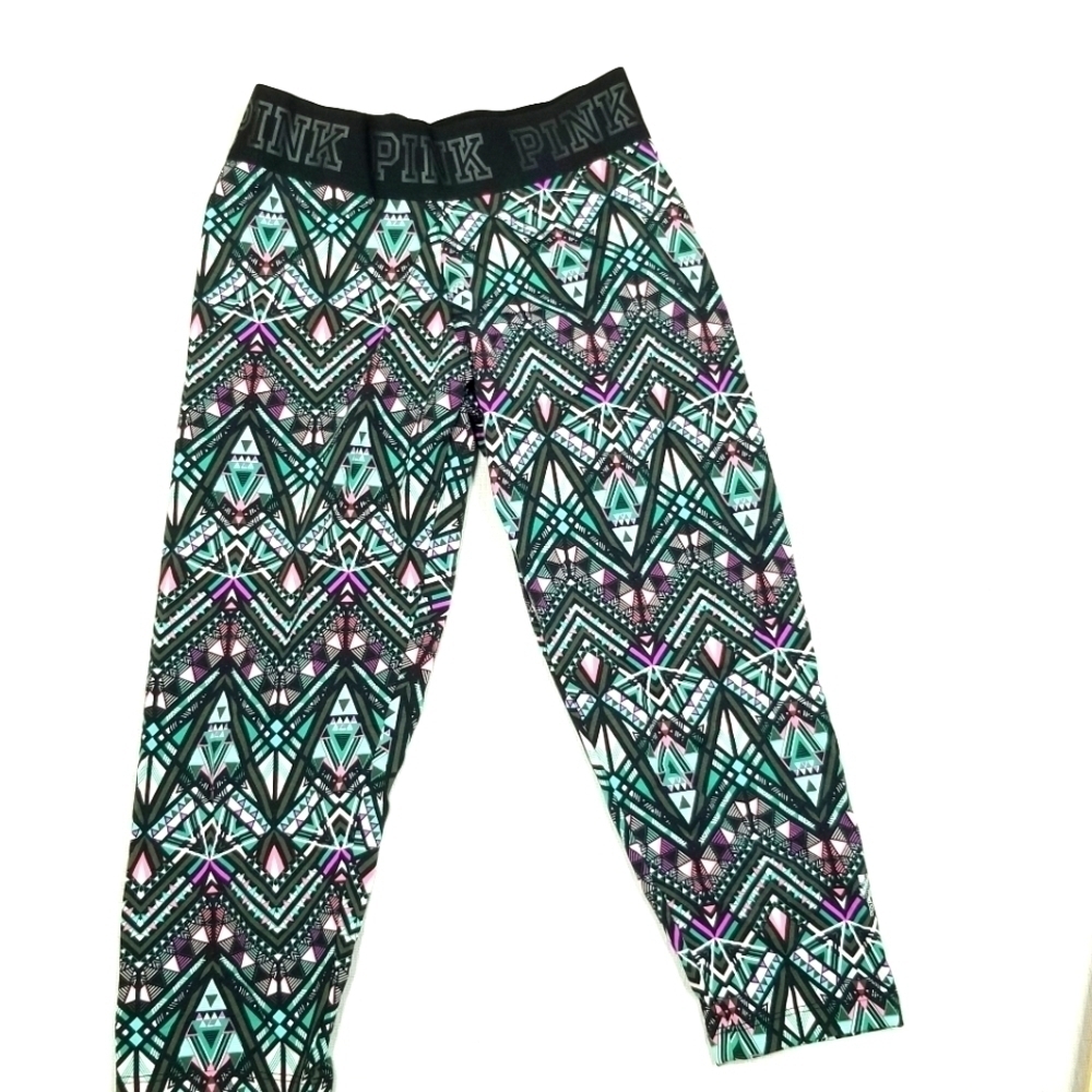 VICTORIA'S SECRET PINK Extreme Crop Leggings sz XS workout gym yoga cropped‎ EUC